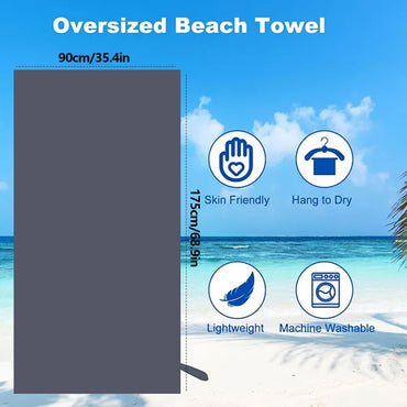 Women's Ultra-Soft Microfiber Bathrobe Towel - Lightweight Quick-Dry Absorbent Towel, Compact Versatile for Bathroom.
