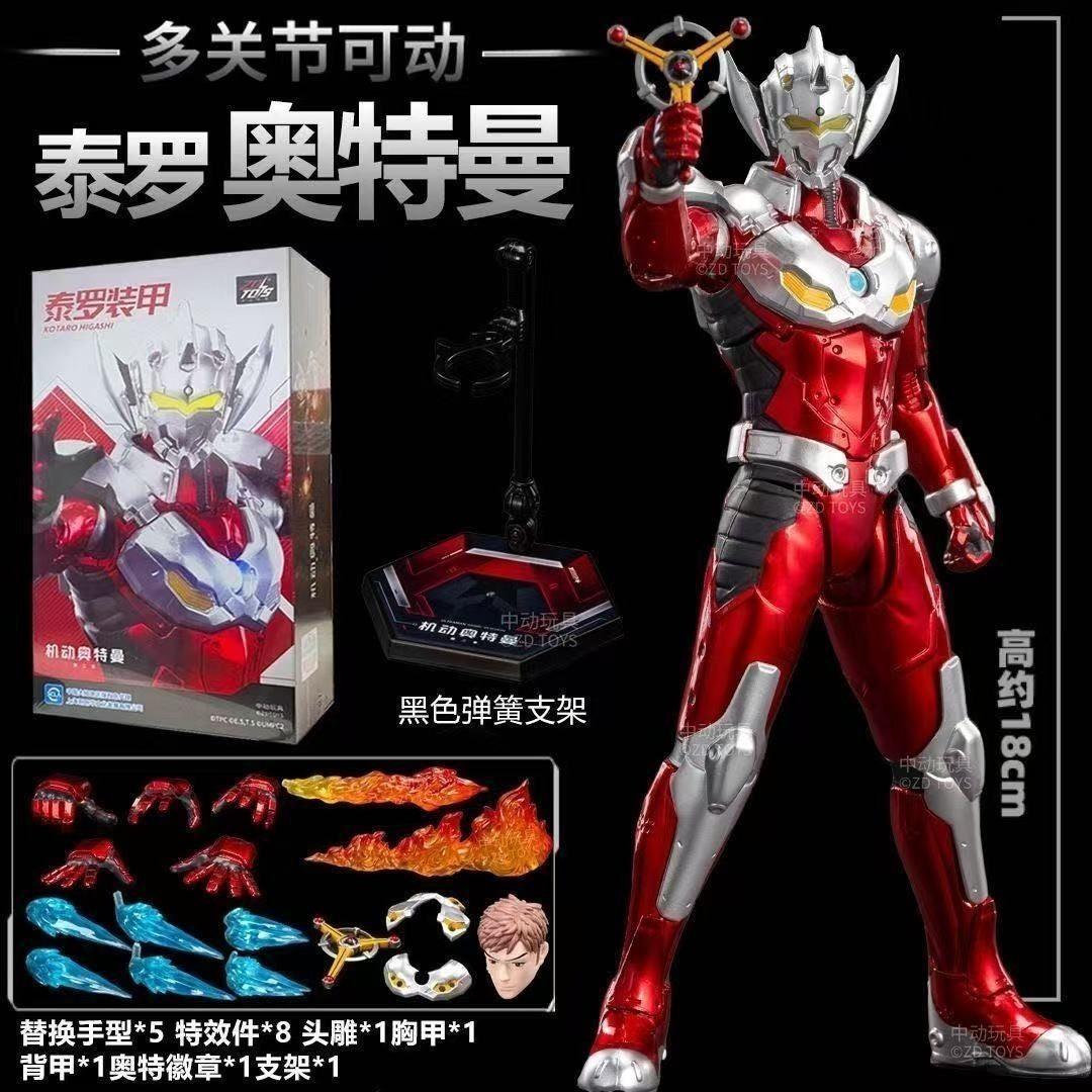 Boneco de Ação Original ZD Toy Ultraman Kotaro Higashi Zero Suit Tiga Suit Ace Ultra Seven Ultraman Jack Modelo Brinquedos Colecionáveis