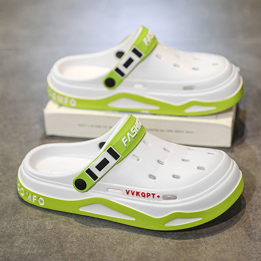 New fashion sandals Men's EVA casual comfortable hole garden shoes outdoor men's beach sandals indoor home unisex slippers