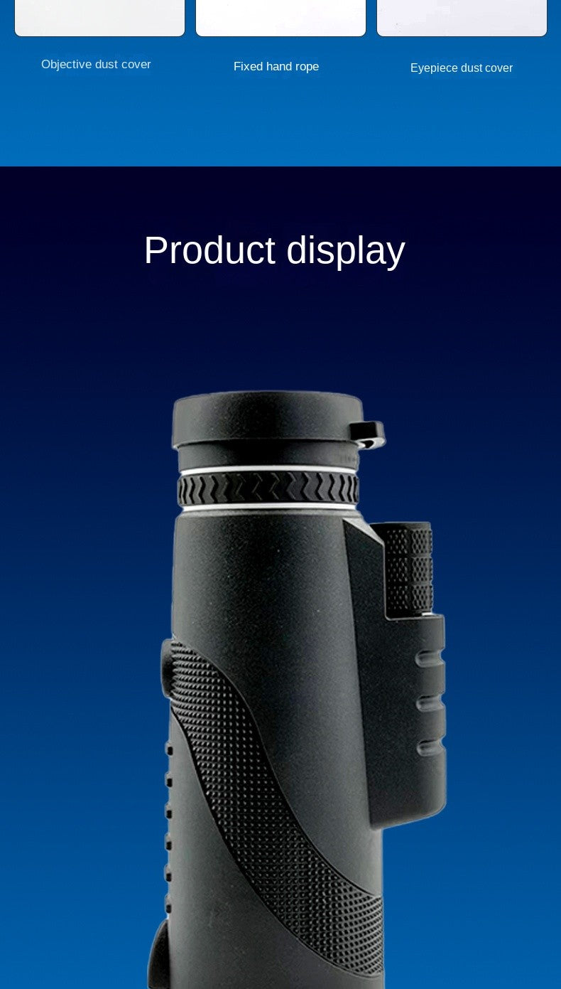 HD Single-Tube Telescope with Mobile Phone Connection for Photography And Videography