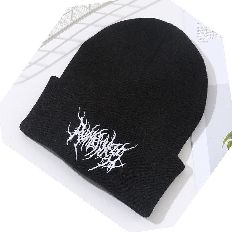 Toucas de Inverno Quentes para Mulheres e Homens, Chapéus de Malha Estilo Gótico Punk de Rua, Bonés de Malha 100% Algodão, Moda, Mantenha-se Aquecido, Toucas e Gorros