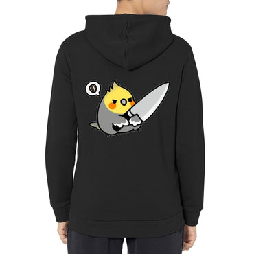 Chubby Cockatiel Knife Hoodie men wear men's sweat-shirt set men's winter sweater hoodie men