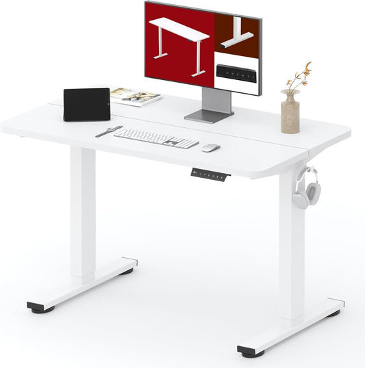 Standing Desk Height Adjustable Electric Stand up Desk 71x32 Inches Sit Stand Home Office Desk with Splice Board