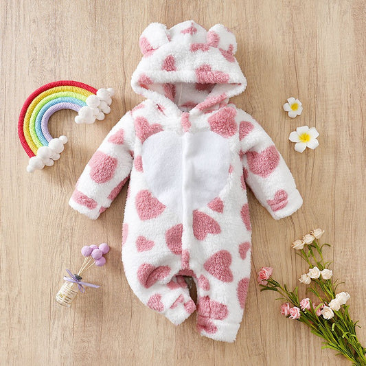 Baby cartoon happy elephant/giraffe pattern fake two casual striped long-sleeved onesies for toddlers and baby boys