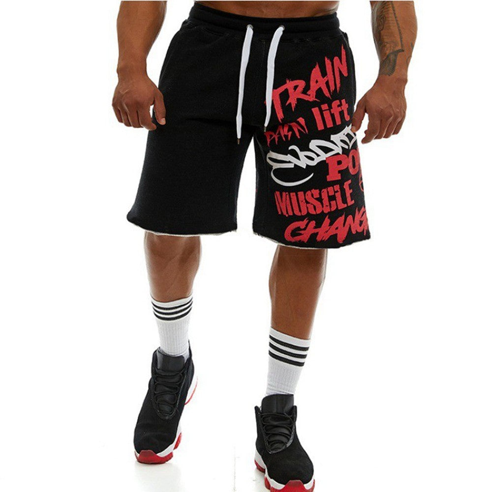 Mens Cotton Gym Shorts Hip Hop Summer Knee Length Fitness Sports Training Running Loose Male Casual Exercise Basketball Shorts