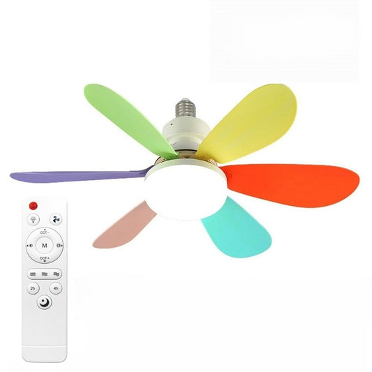 40W Ceiling Fan Lighting Dimmable Light Color Temperature Modern Ceiling Mount Remote Control Smart E27 Led Ceiling Fan Light
