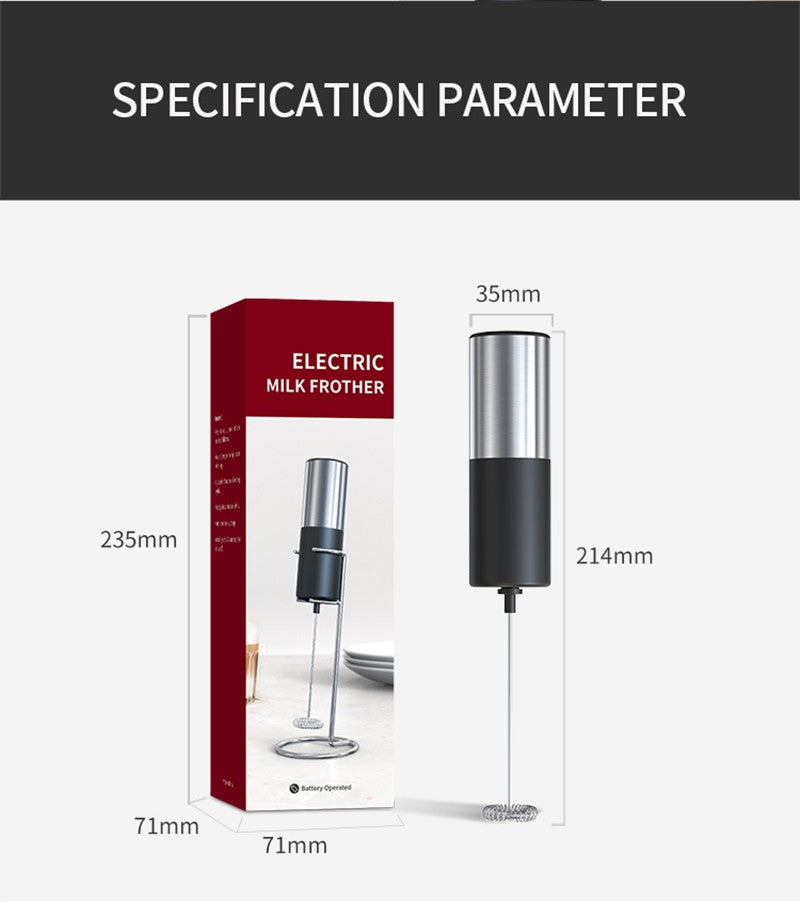 Portable Mini Electric Milk Frother Foamer Coffee Foam Egg Beater Cappuccino Stirrer Food Blender Kitchen with Stand Whisk Tools