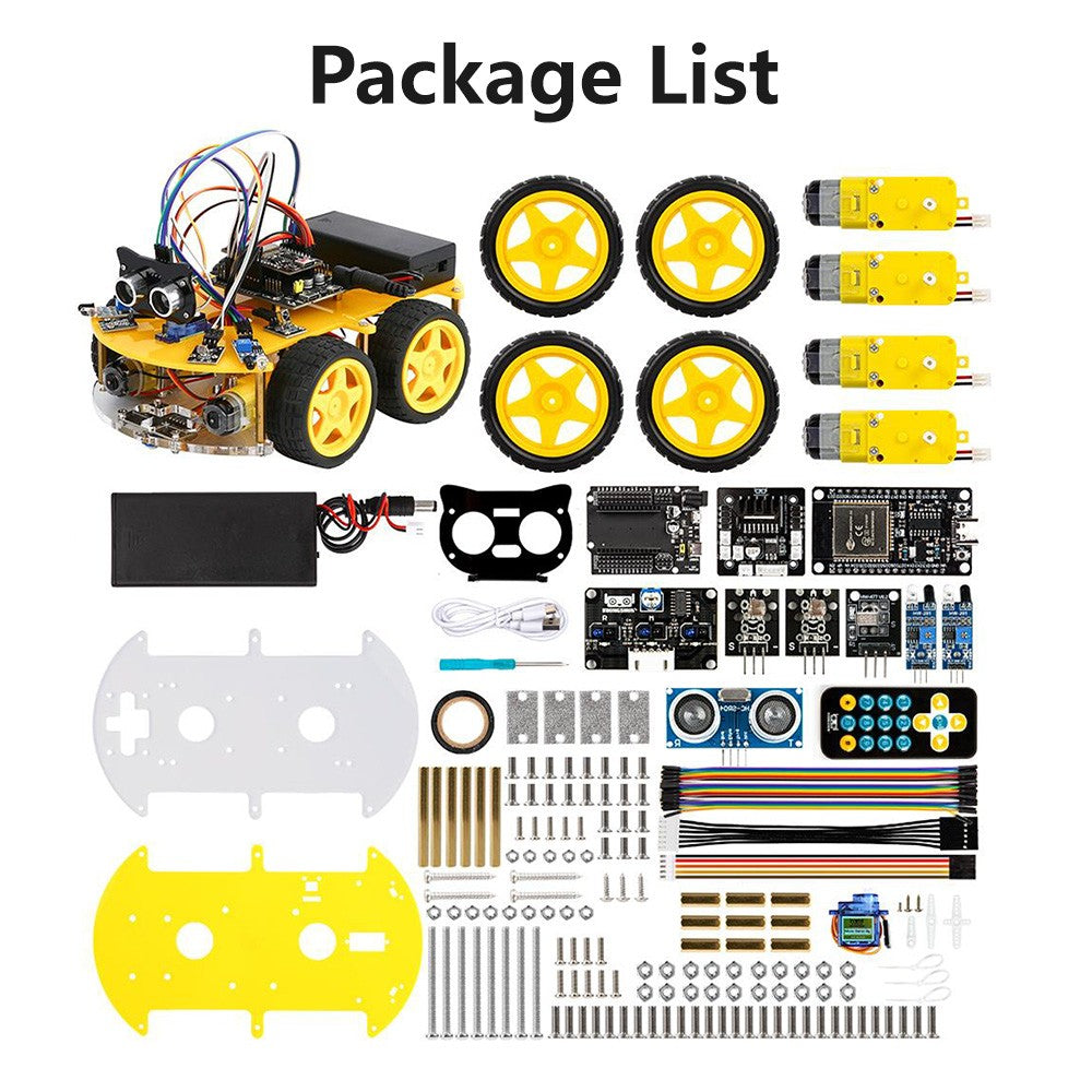 ESP32 Smart Robot Car Kit Carro de Controle Remoto para Projeto de Programação Arduino Kit de Codificação Científica de Educação STEM