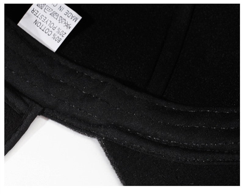 NORTHWOOD Solid Cotton Winter Baseball Cap For Men Warm Windproof Trucker Caps Ear Flap Snapback Outdoor Dad Hats Bones