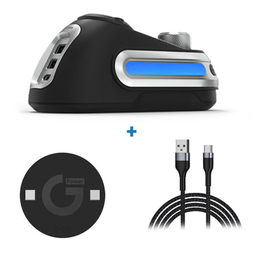 Fanxoo G-Power Mouse Wireless Charging Dock for Logitech G502 G502X Plus GPW G903 with RGB light computer volume control knob