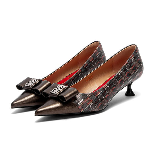 CHCH Women's High Heels Winter Anti Velvet Women's Shoes Business Dinner Black Heels 5cm