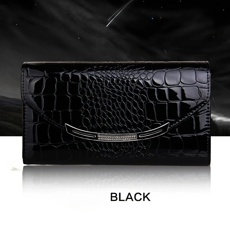 Patent leather women's clutch bag Large capacity clutch bag chain clutch bag Single shoulder straddle bag
