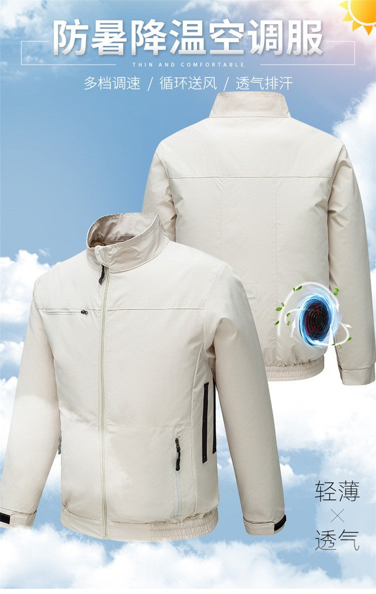 Cooling Air Conditioning Clothes with Fan Outdoor Charging Summer Cooling Welding Labor Overalls Men