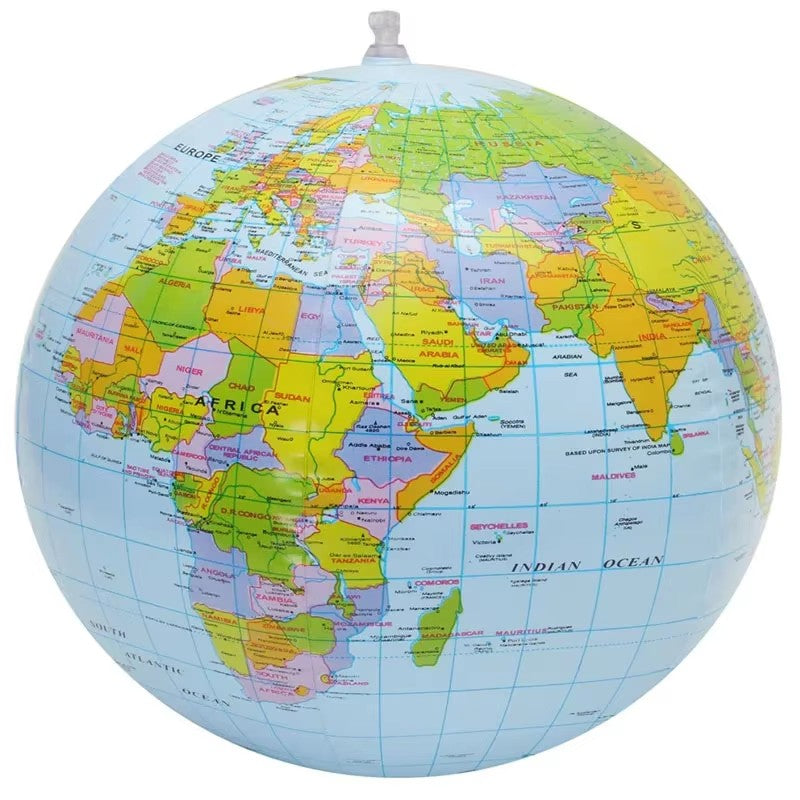 30cm Inflate Globe Beach Ball Toy Map Education Geography Teaching Balloon Props Kid Birthday Gift Water Pool Air Globos Ball