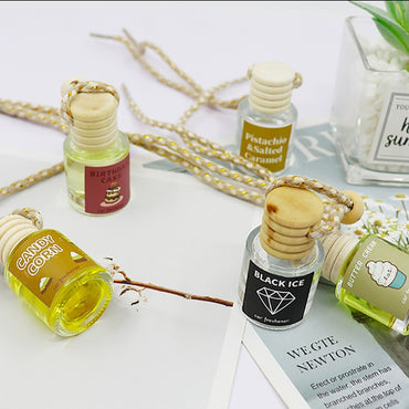 Universal Car Essential Oil Diffuser Air Freshener Hanging Perfume Bottle Auto Interior Rearview Mirror Ornament Hanging Pendant