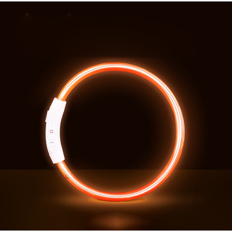 Coleira Luminosa LED para Cães e Gatos, Recarregável USB, Noturna, Anti-perda, Para Cães e Gatos de Pequeno, Médio e Grande Porte, Acessórios de Segurança para Animais de Estimação