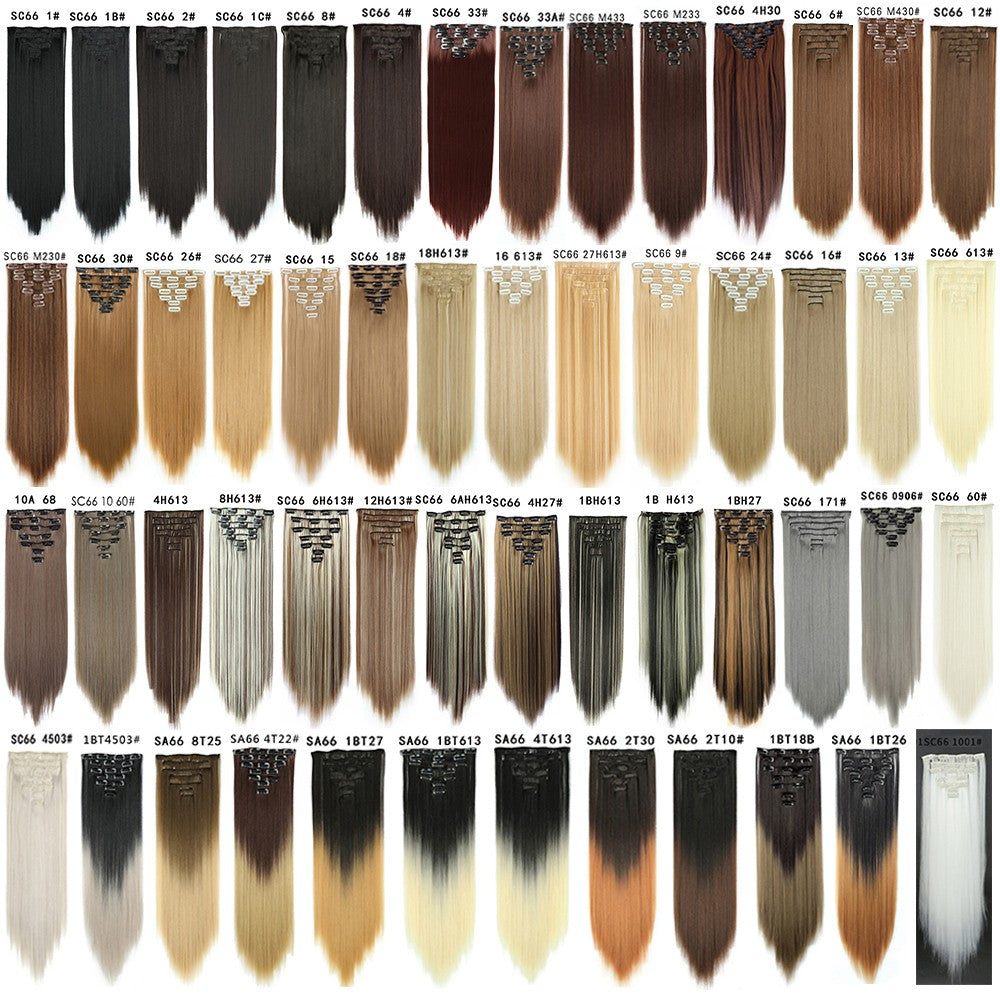 Apliques de Cabelo Sintético Liso com Fita Adesiva 10 Peças Extensão de Cabelo Natural 24 polegadas para Mulheres Invisível Dupla Face Estilo Livre