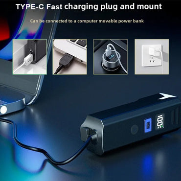 BUCKLOS Bicycle Front Light 18650 Battery Type-c Rechargeable Bike Headlight Powerful Handlebar Flashlight Cycling Highlights