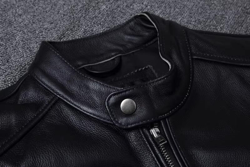 YR!Wholesales.Plus size.Men Classic casual leather jacket.super sales origin natural cowhide coat.slim short leather cloth