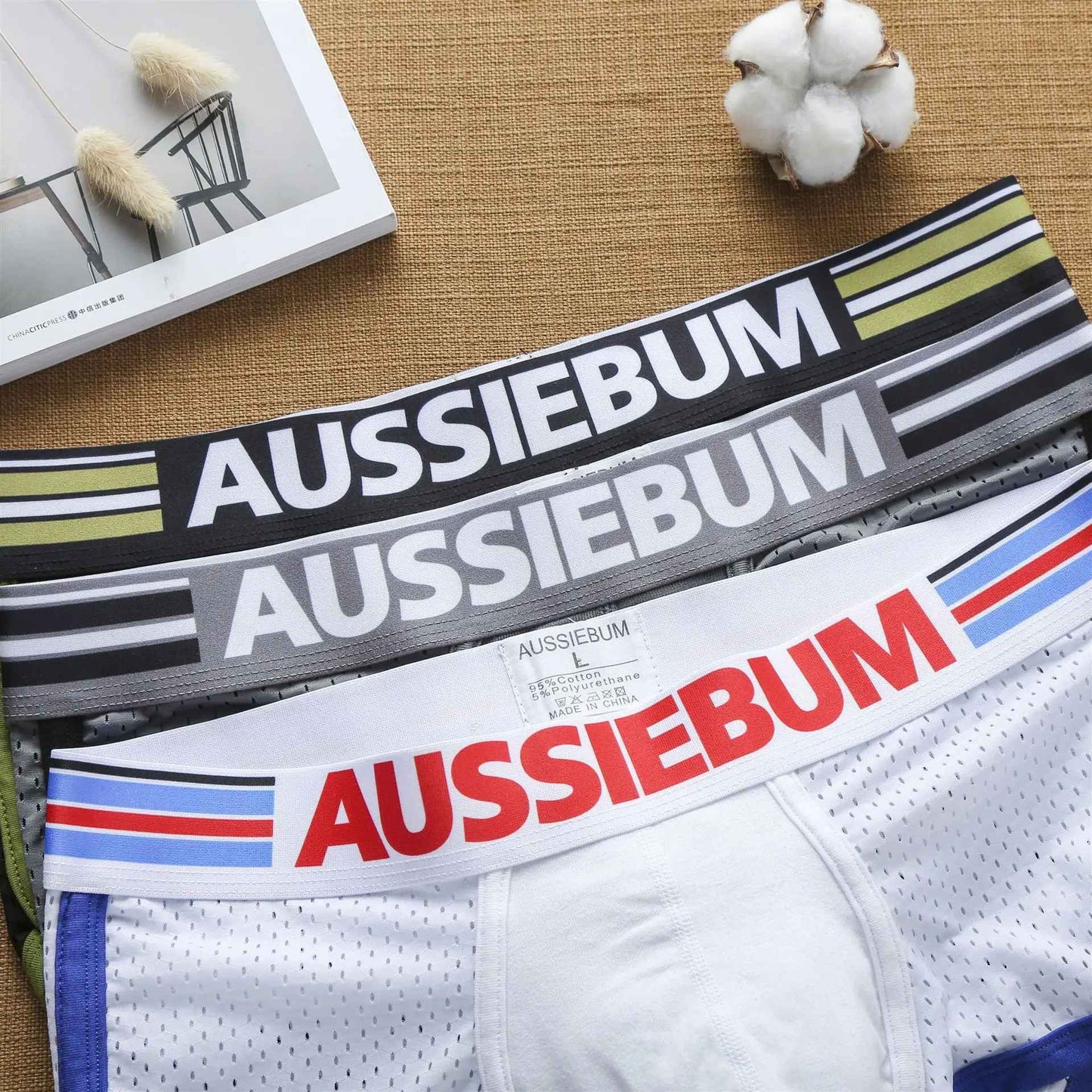 Men's boxers pure cotton mesh fashionable youth underwear student underpants