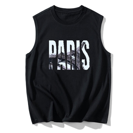 Men's Plus Size Vest Shirt 110-200KG Gym Workout Tummy Control Compression Tank Top Black Print Sleeveless Tee Fat Male Clothing