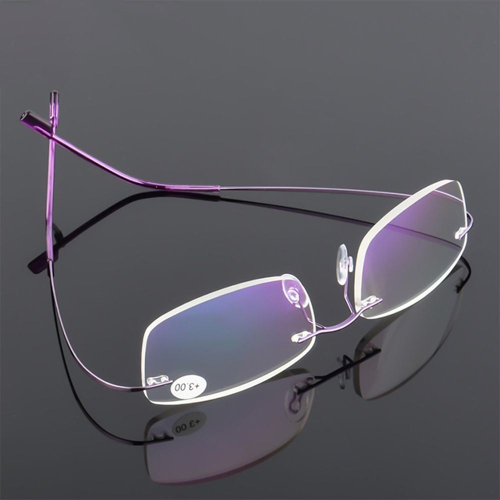 Ultralight TR90 Memory Titanium Rimless Reading Glasses Men&Women Presbyopic Eyeglasses +1.0 +1.5 +2.0 to+3.5 +4.0