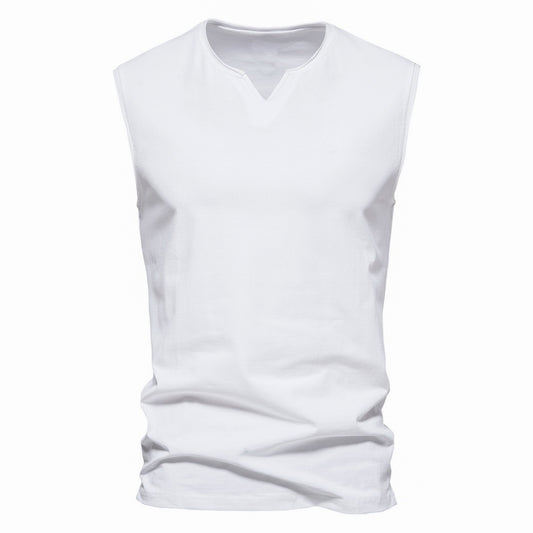 Men's Workout Tank Tops Athletic Training Gym Shirts Vest Cotton Sleeveless T-Shirt