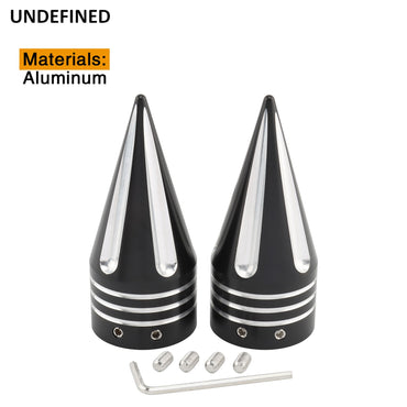 2PCS Motorcycle CNC Front Axle Nut Covers Caps Aluminum Black/Chrome For Harley Sportster 883 1200 Dyna Touring Softail