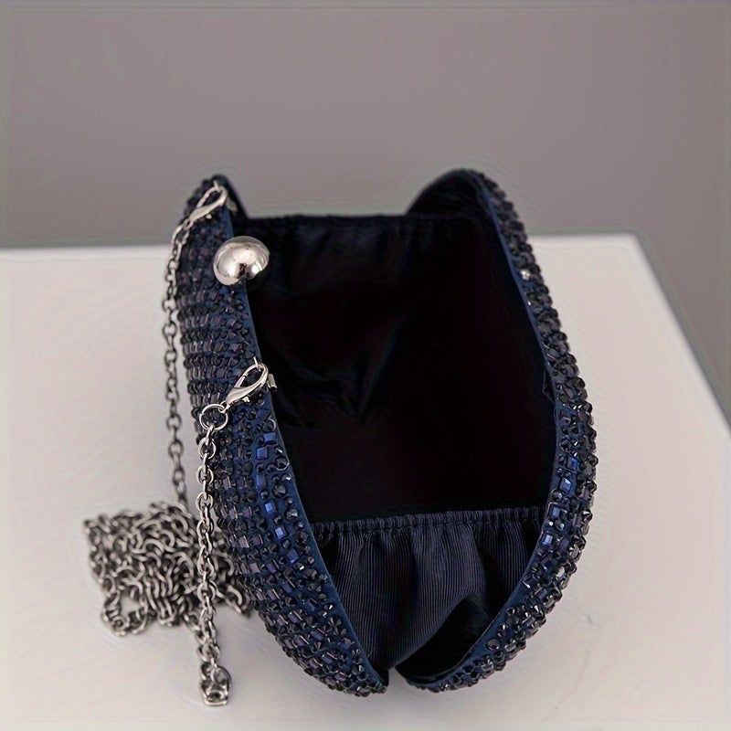 Elegant and Fashionable Diamond Oval Evening Bag Clutch Bag