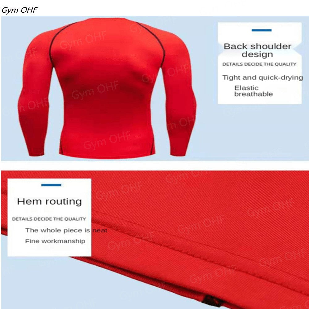 Thermal Man Underwear Set Spi/Der Compression T Shirt Leggings Yoga Sets Fitness