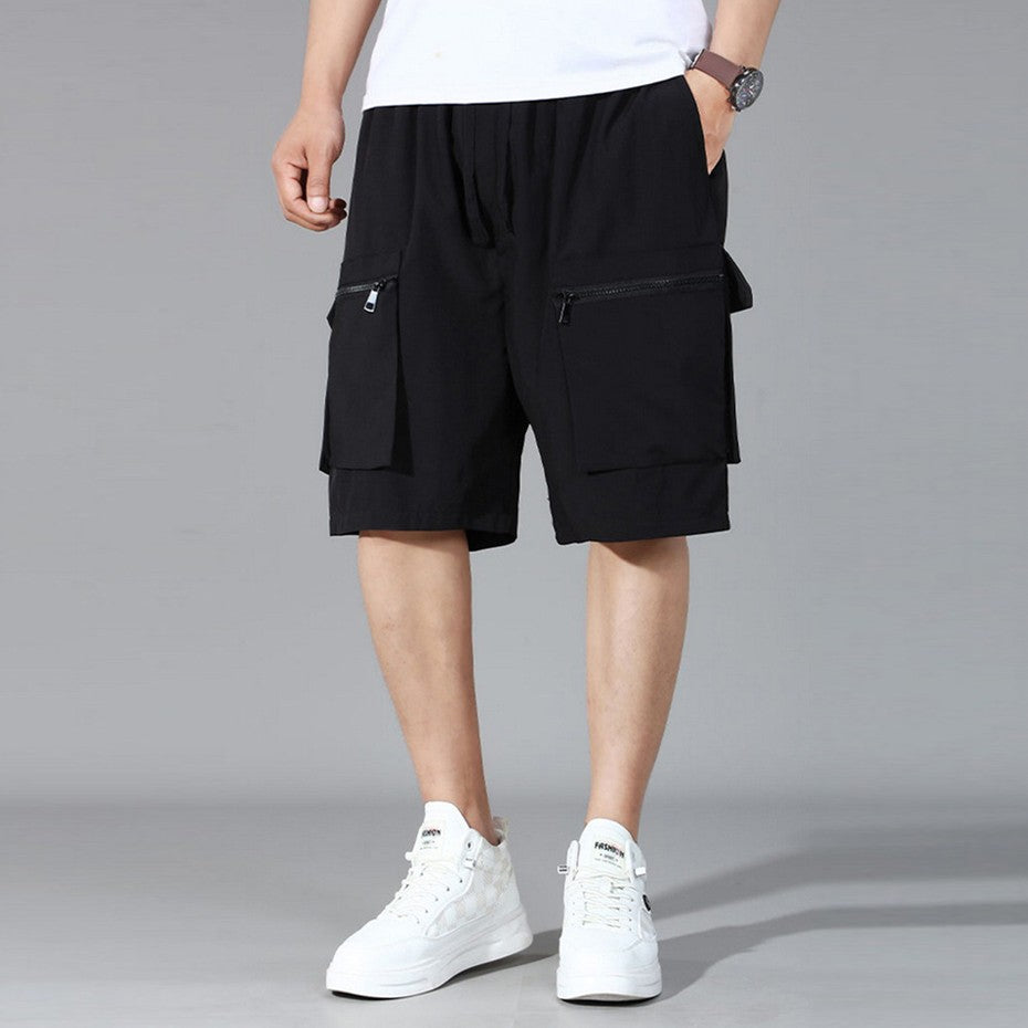 Summer Cargo Shorts Men 12XL Plus Size Shorts Fashion Casual Short Pants Male Summer Elastic Waist Shorts Big Size 12XL