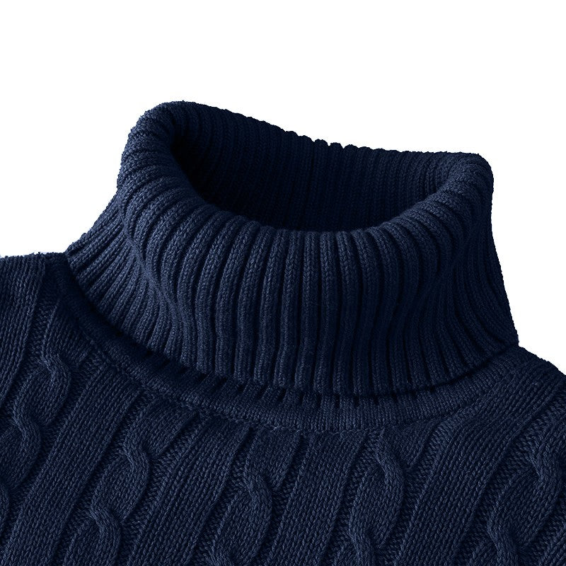 Winter Turtleneck Sweater New Men's Casual Rollneck Knitted Swatshirts Warm Men Jumper Wool Autum Sweaters