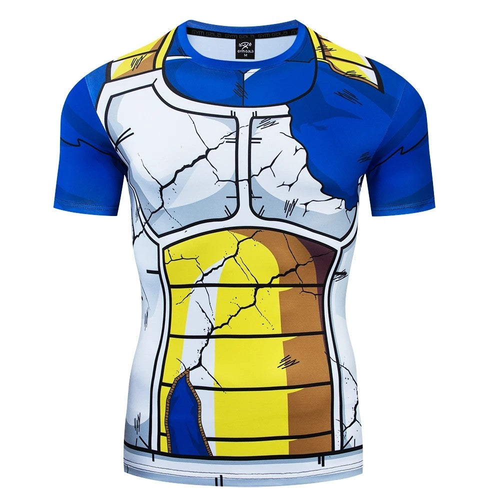 2024 New Summer Cosplay Printed Clothing Running T Shirt Men O-Neck Cartoon Bodybuilding Sport Shirts Tops Gym Kids T Shirt ?