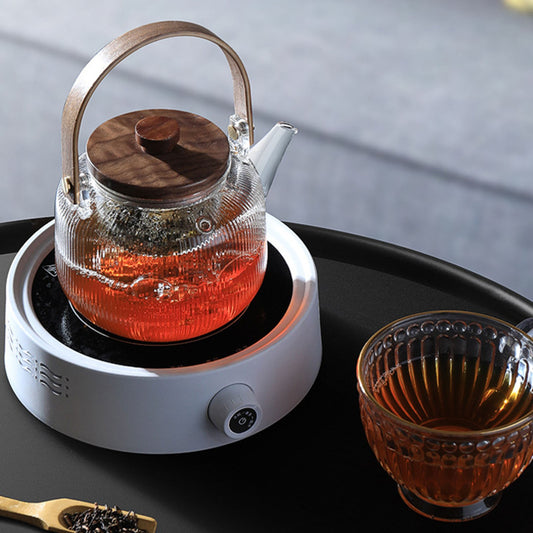 High Power Mini Electric Tea Stove, 650W Fast Heating, Knob Adjustment, Multifunction Small Hot Plate for Boiling Tea, US PLUG