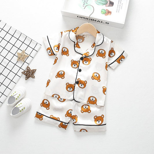 New Summer Baby Boys Clothes Suit Children Girls Sleepwear Shirt Shorts 2Pcs/Sets Kids Pajamas Toddler Costume Infant Tracksuits