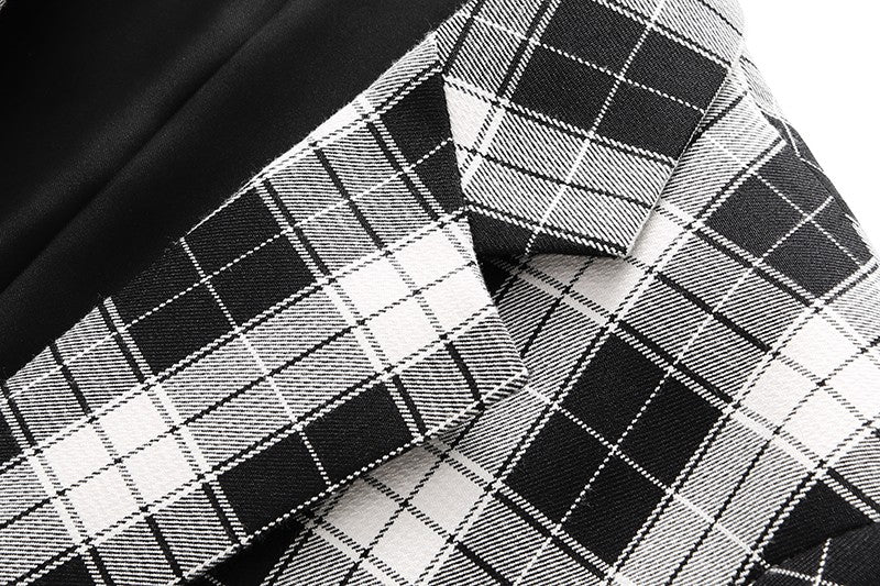 Single Breasted Plaid Suit Men's Clothing Fashion Simple Men Business Social Wedding Party Tuxedo Dress Blazers Jacket