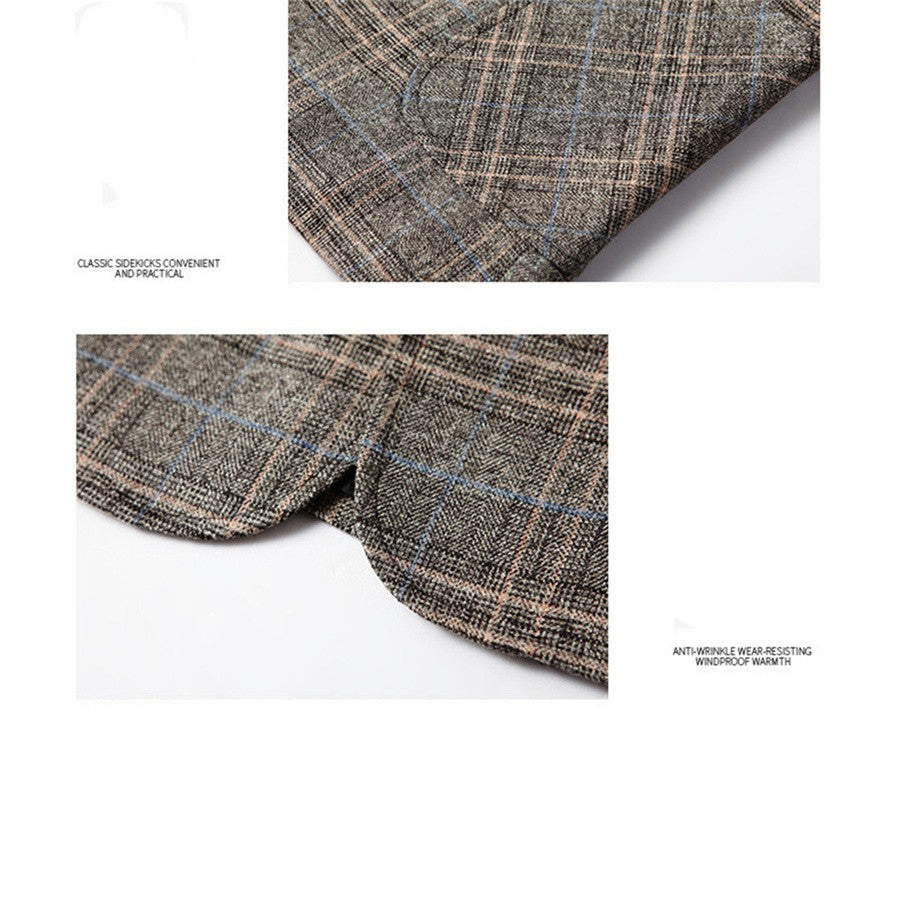 FGKKS New Spring Autumn Blazers Men Slim Fit British Plaid Formal Suit Jacket Party Wedding Business Casual Blazers Male