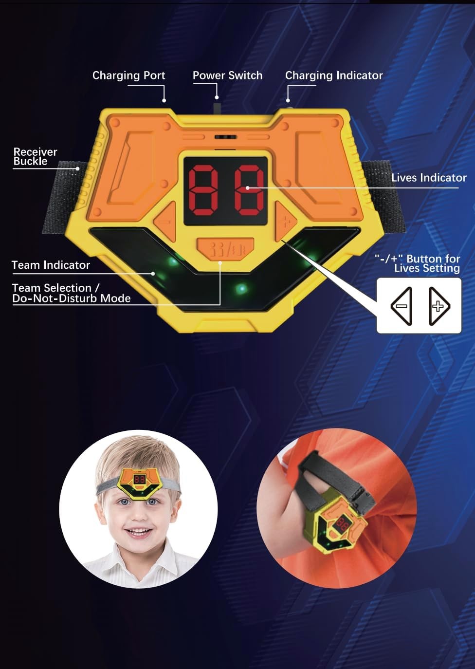 VATOS Laser Tag Guns Battle Game Electric Infrared Gun Set Toy Kids x4 Boy Girl Team Party Indoor Outdoor Game Christmas Gifts