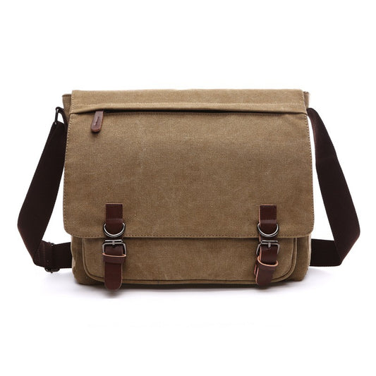 Men Canvas Messenger Bag Vintage Brand Business Casual Travel Shoulder Bag Laptop Crossbody Bags For Man Bolso Hombre Retro Male