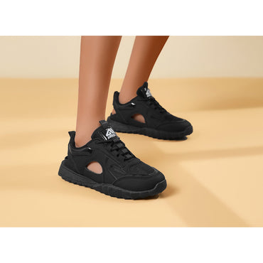 Women's Breathable Thick-Sole Casual Sneakers, Durable Outdoor Running/Walking Shoes with Fashion Design for Gym & Daily Wear