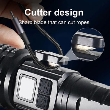 XHP390 Most Powerful Flashlight Usb Rechargeable Led Torch Strong Light Military Tactical Flashlights With Magnet Lantern
