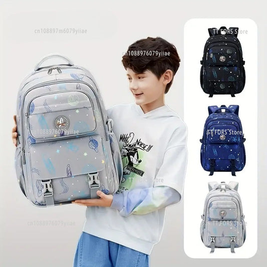 New Waterproof Children's Schoolbag Boy Orthopedic Starry Sky Primary School Student Rest Backpack Kids Holiday Birthday Gift