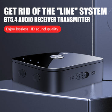 Tebe aptX/aptX-Adaptive Bluetooth 5.4 Audio Receiver Transmitter R/L 3.5mm Aux Wireless Music Adapter for TV Car Headphones