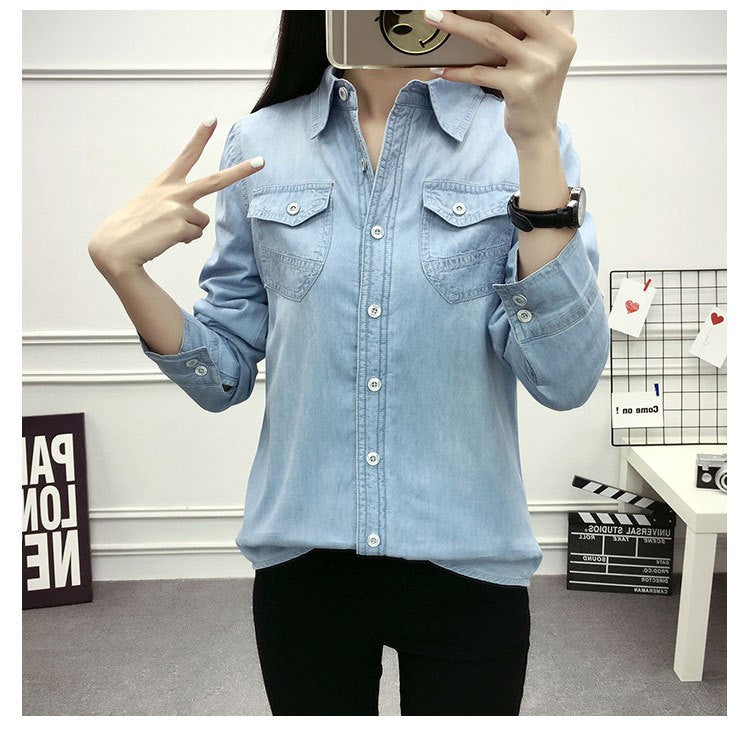 2022 Casual winter Autumn warm thick fleece denim Blouses Women Ladies Tops Women Blouses Long Sleeve Shirt clothe S-3XL