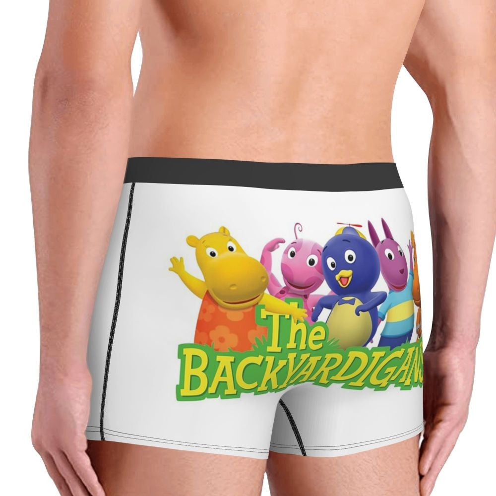 Boxer Underpants Shorts Backyardigans Funny Panties Men's Comfortable Underwear for Homme Man Boyfriend Gift