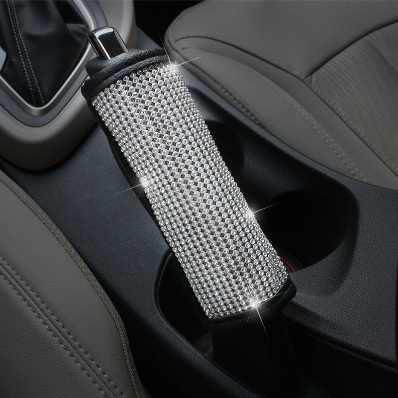 Capa de volante Bing Bling de couro PU com strass de cristal para mulheres, acessórios automotivos
