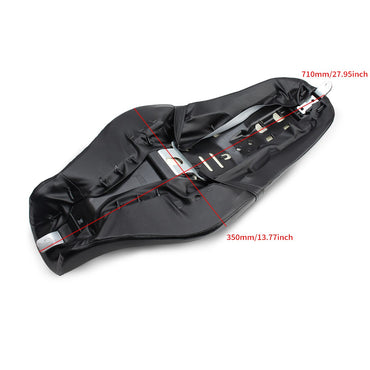 Motorcycle Black PU Leather two-up Seat Cushion for Harley Sportster XL883 XL1200 48 Driver & Rear Passenger Seat Cushion