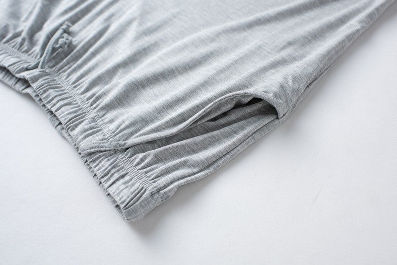 Modal Cotton Pajamas Suit Summer Men's Thin Loose Short-sleeved Shorts Nightwear Male Soft Breathable Homewear Sports Loungewear