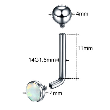 1PC Titanium Christina Vertical Hood Piercings Flower Lip Rings Opal Sexy Lip Piercings VCH Eyebrow Piercings Jewelry