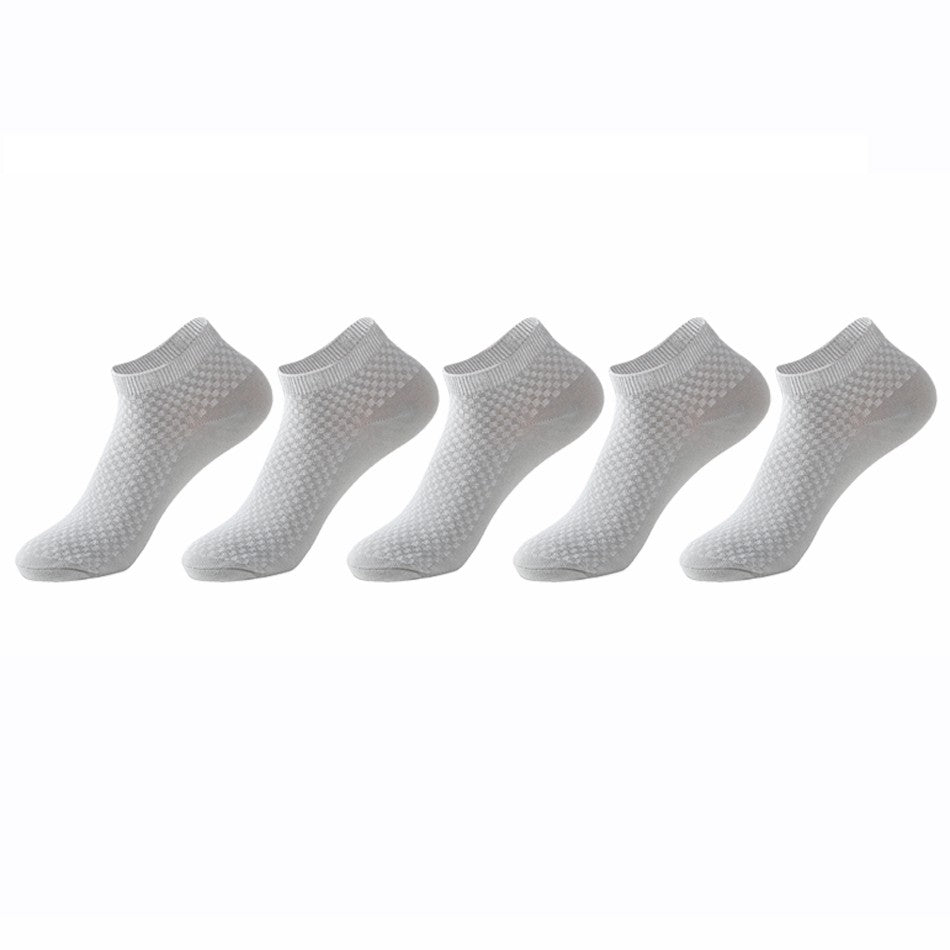5Pairs/lot Men Socks Bamboo Fiber Short Ankle Socks High Quality Summer Winter Business Breathable Male Short Sock Meias Man Sox